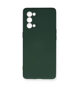 Oppo Reno 5 Pro Kılıf Nano İçi Kadife Silikon - Koyu Yeşil