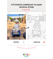 8 Fotoğraf , Özel Tasarım Boyama Kitabı , Her Yaşa Özel , Çocuk Gelişimi , Doğum Günü , Sevgiliye , Hediye