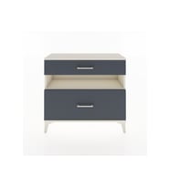 Arges Şifonyer Tek Raflı 2 Çekmeceli 88x30x80 Aytaşı-Antrasit
