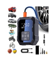 H-9293 Akıllı 4000mAh Şarjlı Hava Kompresörü Pompası 150psi Araç Lastik, Bisiklet, Top Şişirme Oto