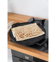 Diamante Döküm Çift Taraflı Izgara - Gözleme Tavası - 34 cm