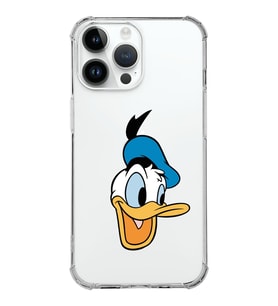 Apple iPhone 14 Pro Max Uyumlu Köşe Korumalı Antişok Kapak Donald Duck Tasarımlı Şeffaf  Kılıf
