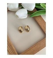 Kadın 14K Çelik Gold Plaka Vintage Küpe