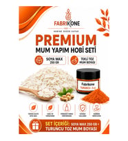 Premium Mum Yapım Hobi Seti - Soya Wax 250 gr - Tekli Toz Mum Boyası - Turuncu BKFABSW2501T