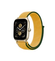 Mey İthalat® Watch 22Mm Hasırlı Cırtcırtlı Kordon - Sarı