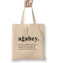 Ağabey Abiye Hediye Bez Çanta Uzun Saplı