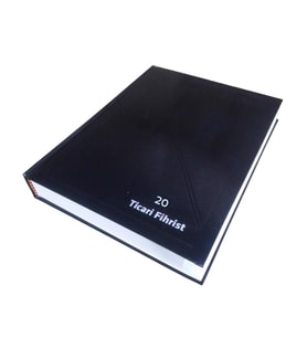 Fihrist Ticari 20'li 16x23 Siyah Cilt Bezli 1 Adet Artlantis Ticari Firhist Siyah 16*23