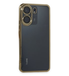 Redmi 13C Kılıf Lensli Silikon - Gold