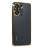 Redmi 13C Kılıf Lensli Silikon - Gold