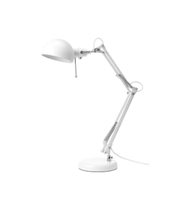 Beyaz 35 cm Çalışma Lambası, Dayanıklı ve Şık Tasarım (Krem)