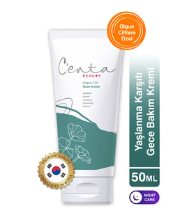 C'enta Beauty Yaşlanma Karşıtı Gece Kremi 50ml - Cica Krem