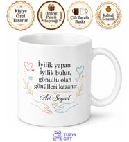 Gönüllü Yardımsever İçin Kişiye Özel Anlamlı Baskılı Kupa Bardak Hediye