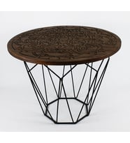 Ahşap  Yuvarlak  Sehpa Ceviz Rengi 67 cm.