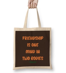 Friendship Quotes DAY iideas LOVE Gift Mencius Bez Çanta Uzun Saplı