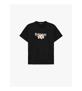 Koton Çiçek Baskılı Oversize Siyah Kadın T-Shirt 6SAK50041EK