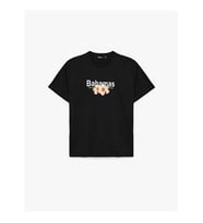 Koton Çiçek Baskılı Oversize Siyah Kadın T-Shirt 6SAK50041EK