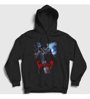 Presmono Unisex Siyah Night Anime Berserk Kapüşonlu Sweatshirt 126441tt