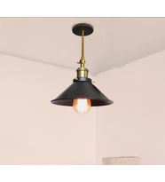 MYLİGHTS RETRO  RUSTİK  MAFSALI HAREKLİ AVİZE METAL AVİZE 22 CM EN (Siyah)