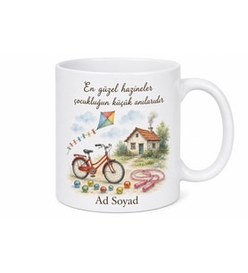 Çocukluk Anılarıyla Dolu Kupa Bardak Nostaljik Hediye Porselen Kupa