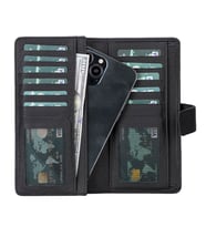 Coppet 6.7 inch Uyumlu Deri Kartlıklı Kılıf ERC1 Siyah