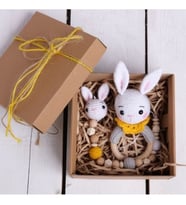 ORGANIC YENİ DOĞAN BEBEK HEDİYE SETİ, UNISEX BEBEK SETİ TAVŞANCIK