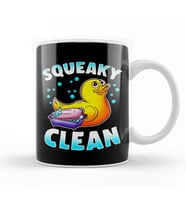 Cute Squeaky Clean Rubber Duck Bath Time Duckling Kupa Bardak Porselen