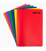 Flex Pastel 40 Yaprak A4 PP Kapak Dikişli Defter (6 Adet Kareli) (Karışık)