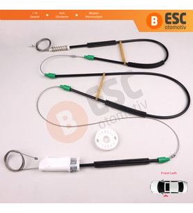 Audi A4 S4 B6 B7 8H7 8HE 2002-2009 2-Kapı Cabrio 8H0837461 İçin Elektrikli Sol Kapı Cam Kriko Seti