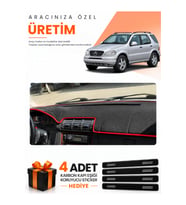 MERCEDES W163 M-CLASS (1997-2005) Uyumlu Torpido Koruma Örtüsü Oto Kılıfı - Siyah Kırmızı