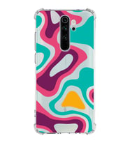 Xiaomi Redmi Note 8 Pro Köşe Korumalı Antişok Kapak Renkli Desen Tasarımlı Şeffaf Silikon Kılıf