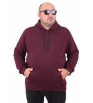 Starbattal Büyük Beden Erkek Basic Sweat Kapüşonlu 11700 MURDUM
