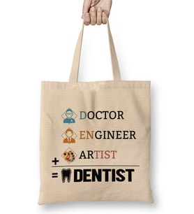Doctor Engineer Artist Dentist 33 Bez Çanta Uzun Saplı