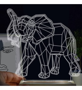 Yavru Fil Tasarımlı 3d Led Lamba