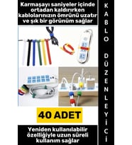 #KabloDüzenleyici Ev Ofis Atölye Kamp Outdoor Bilgisayar Şarj Aleti Karışıklık Önleyici Tekrar Kulla