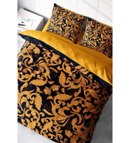 Nevresim Takımı %100 Doğal Pamuk Çift Kişilik 3d Digital Gold Floral