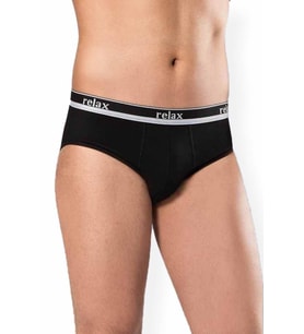 Erkek Pamuklu Likralı Slip Relax Külot Siyah - 1269A