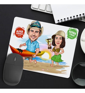 Kişiye Özel Deniz Kum ve Sen Mousepad