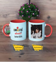 Endüstri Mühendisi Kupa Bardak Turuncu Fotoğraflı Mühendisler Günü Hediyesi