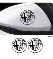 Alfa Romeo Logo Yan Ayna Depo Kapağı Tampon Oto Sticker Etiket Çıkartma 2 Adet