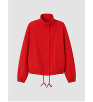 LCW EVERYDAY Kırmızı Dik Yaka Oversize Kadın Mont