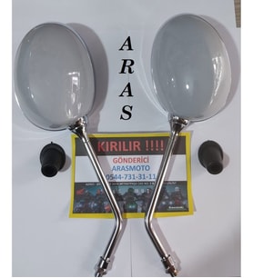 Araro Cappucino 125 Cc - 50 Cc Ayna Takımı Gri Renk (Nardo Gri )_Supermoto (Renksiz)