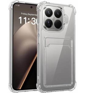 Xiaomi 15T Pro için Kılıf Card Slot Shock Şeffaf [15T Pro ile Uyumlu Kılıf - Şeffaf]