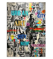 Gazete Küpürlü Urban Art Kolaj Dekoratif Kanvas - Mdf Ahşap Tablo