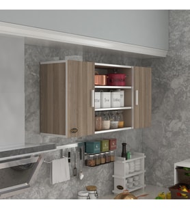 Kenzlife hazır mutfak honnor22 crd 060*120*22 mutfak banyo dolabı kapaklı raflı (Karışık)