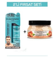 Fontenay Pudra Toz Wax Mavi 20gr + Face And Body Peeling Scrub Yüz Maskesi Şeftali 350ml 2'Li Set