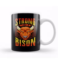Fierce Strong Like A Bison Wild Animal Strength Kupa Bardak Porselen