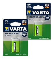 Varta Ready 2 Use 9V 200 mAh Şarj Edilebilir Pil 2 Adet (Yeşil)
