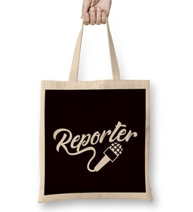 Reporter Journalist Author Writer Journalism Press Free News Bez Çanta Uzun Saplı