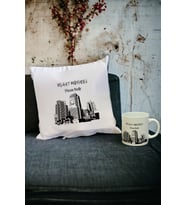 İnşaat Mühendisi Kupa Bardak ve Yastık Set 001 (Beyaz)