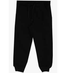 Breeze Girls & Boys Erkek Çocuk Eşofman Altı Cepli Beli Lastikli Bağcık Aksesuarlı 1-4 Yaş, Siyah